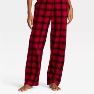 Wondershop Microfleece Red Plaid Sleep Pants